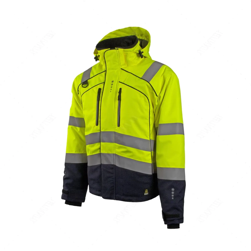 High Visibility 2 in 1 Winter Jacket Workwear EN20471 Anti Static Safety Coat Hi Viz Windbreakers Hi Vis Outerwear