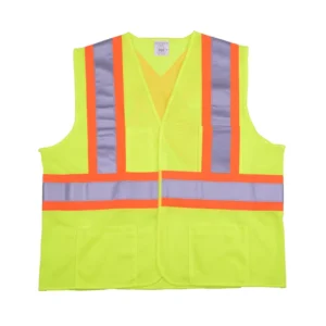 High Visibility 5 Point Breakaway Mesh Reflective Safety Polyester Construction Vest with ANSI ISEA 107 Approval
