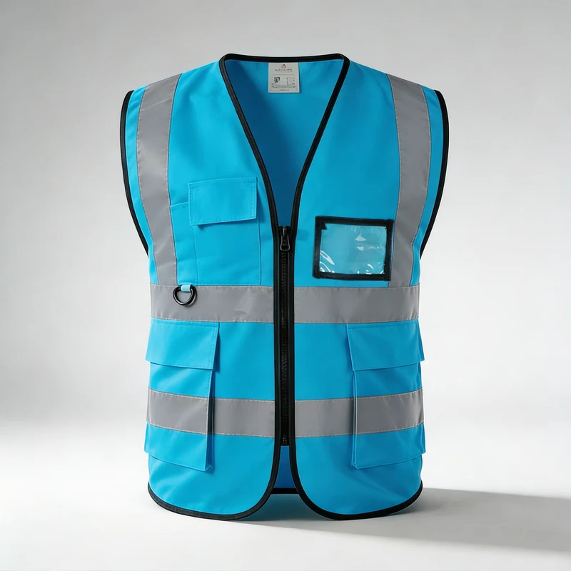 High Visibility ANSI Class 2 EN ISO 20471 Class 2 Safety Vest 120g Knitted Fabric Bright Reflective Strips Custom Logo Print