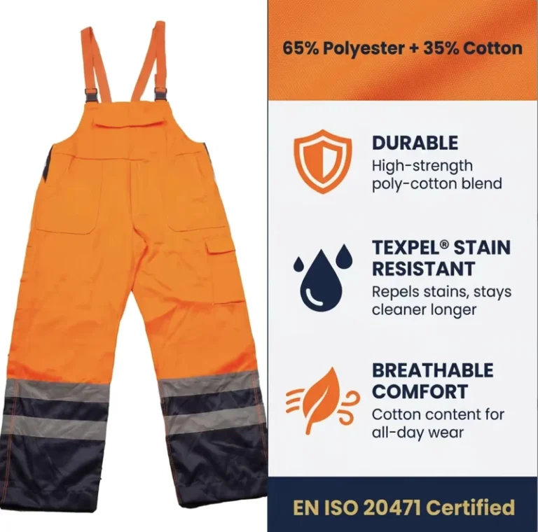 High-Visibility-ANSI-Class-2-Safety-Reflective-Tape-Breathable-Polyester-Cargo-Work-Pants-with-Customized-Logo
