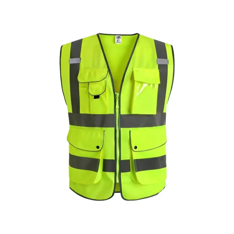 High-Visibility-ANSI-Class-2-Waterproof-Reflective-Polyester-Safety-Vest-with-LED-Flash