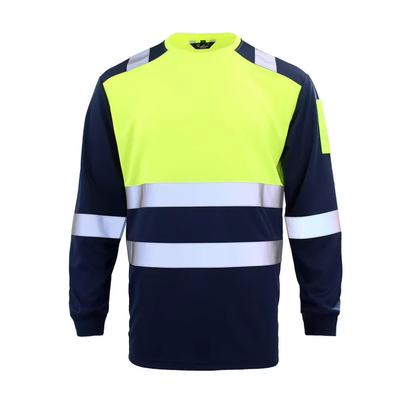 High Visibility ANSI Class 3 Polyester T Shirt with LED Flash Reflective Safety Customized Logo M 4XL Sizes