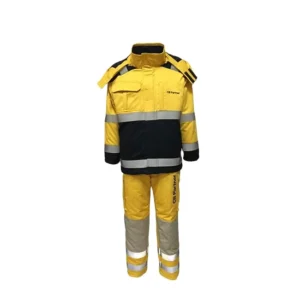 High Visibility Anti Static Breathable Flame Retardant Waterproof Windproof Thermal 100% Polyester PU Thick Engineer Safety