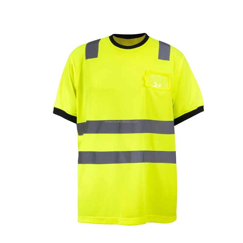 High Visibility Automotive Safety Breathable Hi Vis Shirt Workwear Cooling Name Team Shirt for Spring Season