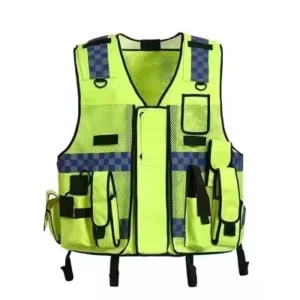 High-Visibility Breathable ANSI Class 2 LED Cycling Vest with Reflective Safety Features