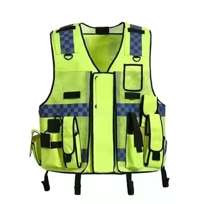 High-Visibility Breathable ANSI Class 2 LED Cycling Vest with Reflective Safety Features