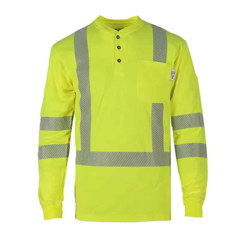 High Visibility Breathable Long Sleeve FR Welding Clothes Hi Vis Work Shirts for Mechanic