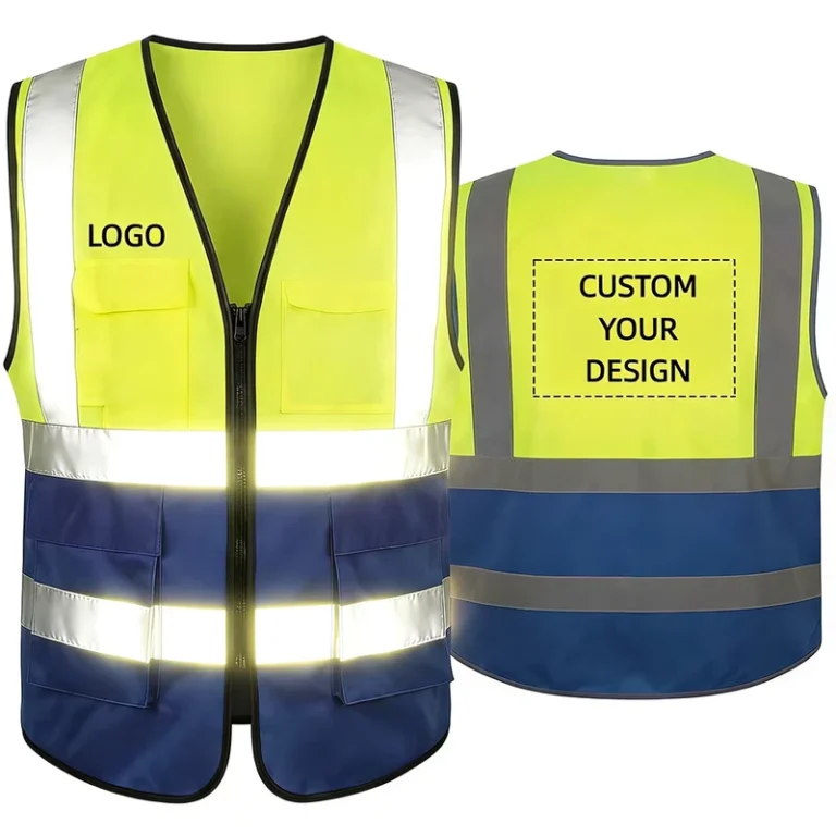 High-Visibility-Breathable-Mesh-Multi-Pockets-ANSI-Class-2-Construction-Site-Traffic-Work-Reflective-Safety-Vest
