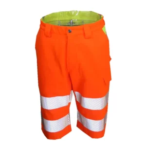 High Visibility Breathable Reflective Polyester Work Shorts Pants Customizable Logo Cargo Shorts Pants Work Wear