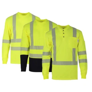 High Visibility Breathable Welding Clothes Long Sleeve FR Welding Reflective CAT2 Mechanic Hi Vis Work Shirts