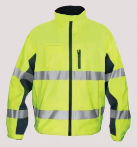 High Visibility Breathable Yellow Two Tone Long Sleeve Workwear Reflective Safety Hi Vis Work Jacket Shirt
