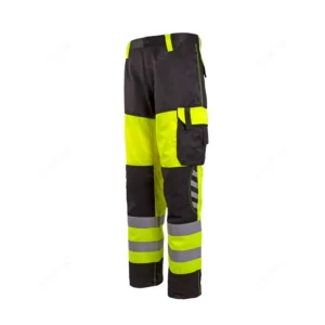 High Visibility Carpenter Trousers With Kneepad Pockets Working Pants Wind and Waterproof Hi-Vis Safety Workwear Pants
