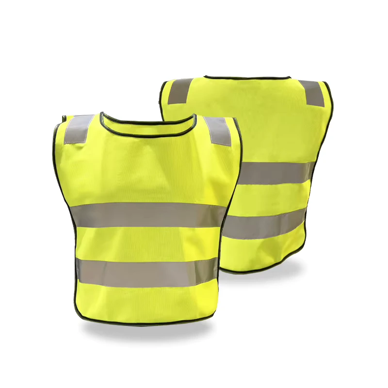 High Visibility Child Car Safety Warning Vest, Polyester, Reflective, Elastic Waist