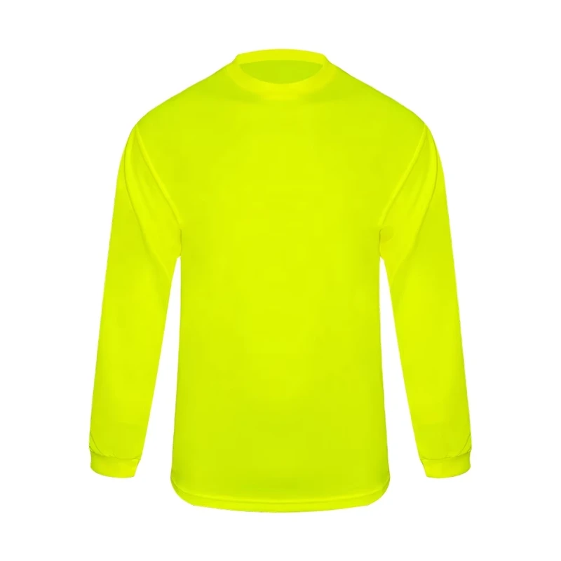 High Visibility Clothing Dry Fit Shirts Long Sleeve Reflective Safety Security Work Construction Safety Shirts