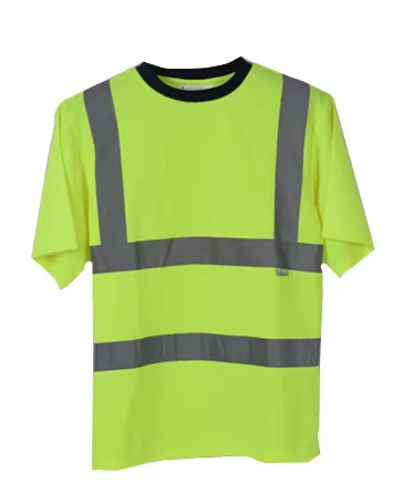 High Visibility Colour Safety T shirts Vest With Reflective Tape