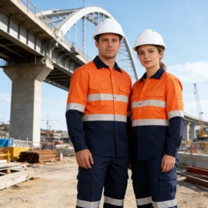 High Visibility Construction Mining Coal Oil Gas Boiler Traffic Industrial Workwear Work Uniform Hi Vis Reflective Safety Shirt