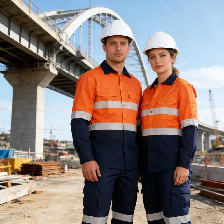 High-Visibility-Construction-Mining-Coal-Oil-Gas-Boiler-Traffic-Industrial-Workwear-Work-Uniform-Hi-Vis-Reflective-Safety-Shirt