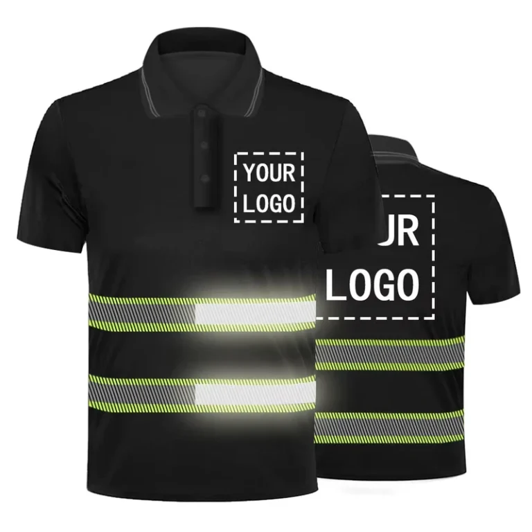 High-Visibility-Construction-Mining-Workwear-Polo-Shirt-with-Reflective-Tape