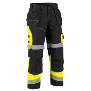 High Visibility Custom Traffic Construction Workshop Cargo Trousers Multi Pockets Workwear Hi Vis Safety Work Pants