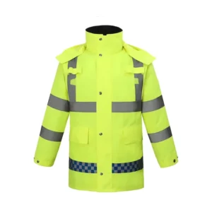 High Visibility Detachable Reflective Work Jacket Zipper Closure Rainproof Reflective Safety Work Clothes