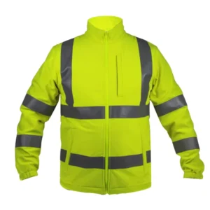 High Visibility Fire Resistant Waterproof Breathable Safety Flame Retardant 3 Layer Soft Shell ANTI STATIC FR Jacket