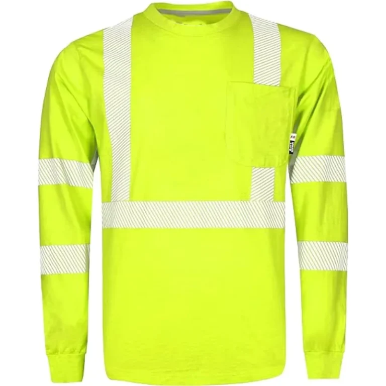 High-Visibility-Flame-Resistant-Reflective-Trim-6OZ-Knit-Fabric-Cotton-Sleeves-Mens-Safety-Shirts-EN11612-NFPA2112-Certified