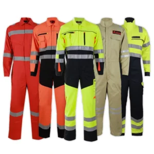 High Visibility Flame Retardant Safety Clothing Hi Vis Mid Weight Flame Resistant FR Clothing Coverall