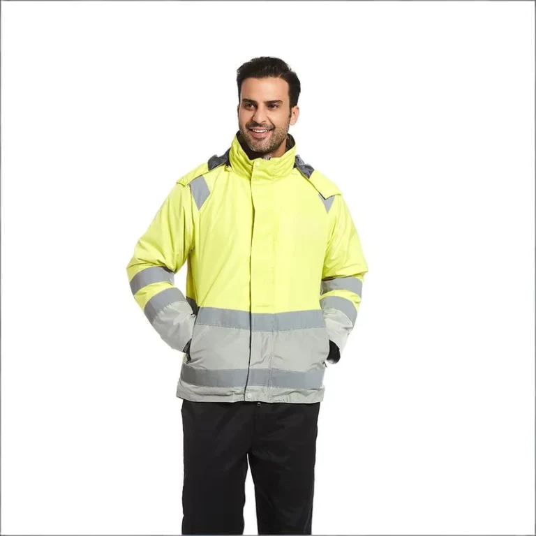 High-Visibility-Fluorescent-Yellow-Safety-Jacket-with-Reflective-Strip-Custom-Logo-Jacket-for-Construction-Traffic-Duty-Workwear