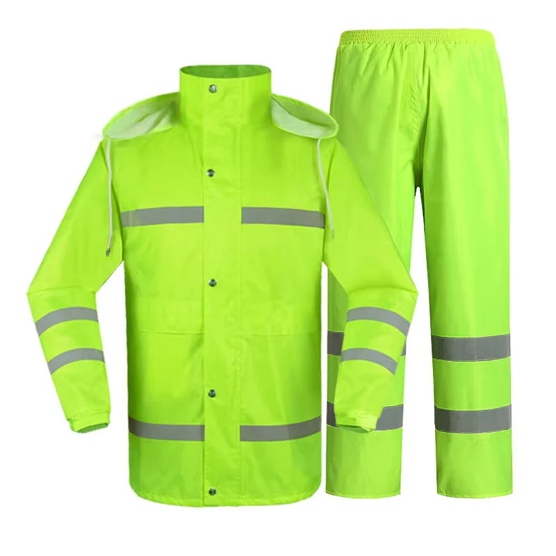 High Visibility Green Reflective ANSI Class 2 Waterproof Safety Jacket Vest for Construction with Customized Logo