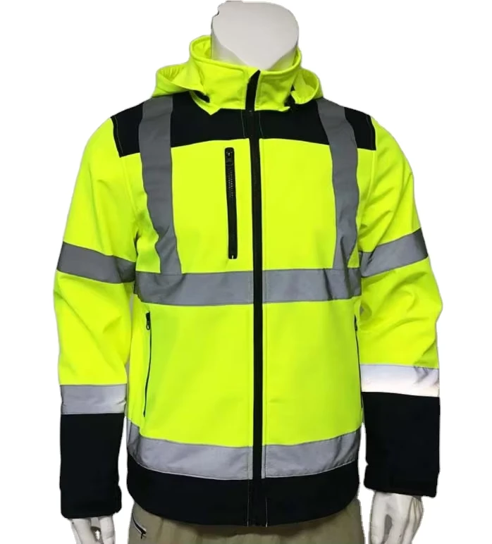 High-Visibility-Hi-Vis-Softshell-Safety-Jacket-for-Outdoor-Waterproof-Reflective-Clothing-Yellow-Bangladesh-Security-Clothing