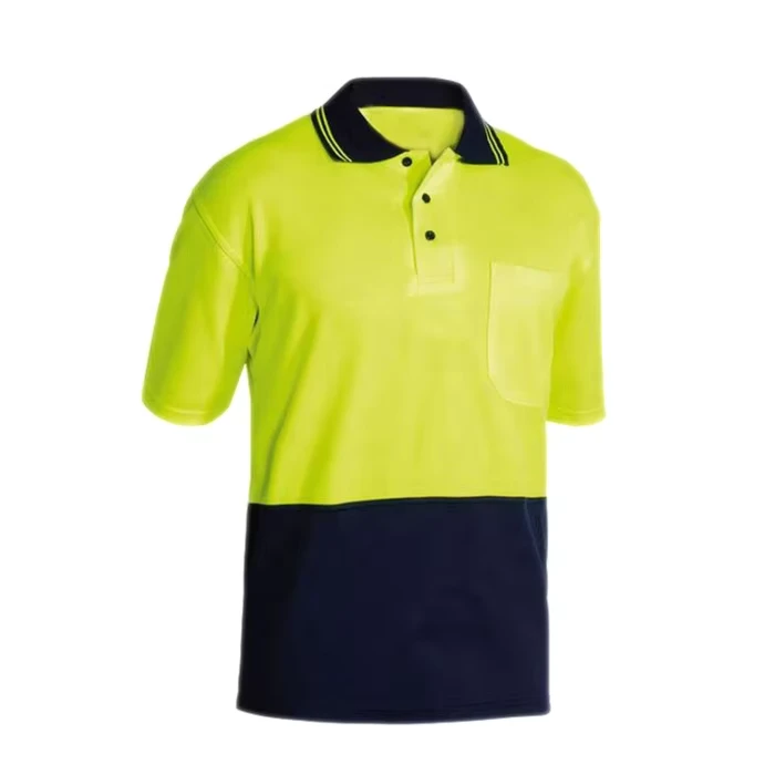 High Visibility Hi Vis Work Short Sleeve Quick Drying Reflective Safety Yellow Polo t Shirts