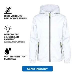 High Visibility Hi Vis Workwear Reflective Safety Outdoor Sports Hoodie Jacket with Reflective Strip for Men