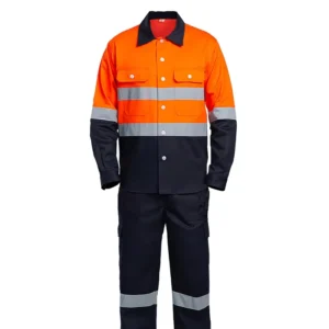 High Visibility Long Sleeve Construction Vented Breathable X Back Reflective Safety Hi Vis Work Shirt Security Polo Shirt