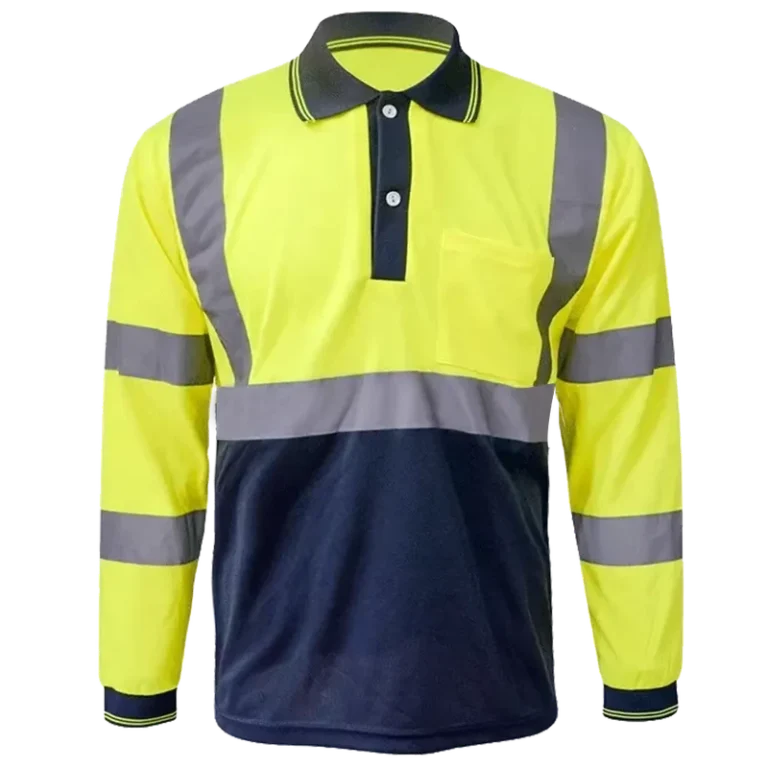 High-Visibility-Long-Sleeve-Reflective-Strips-Polo-Shirts-Breathable-Comfortable-Work-Shirt-with-Chest-Pocket