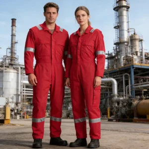 High-Visibility Mining Coal Oil Gas Flame-Resistant Fireproof Reflective Safety Coverall FRC FR
