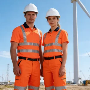 High Visibility Mining Construction Oil Gas Custom Men Reflective Safety Work Wear Clothing Workwear Polo Work Shirt
