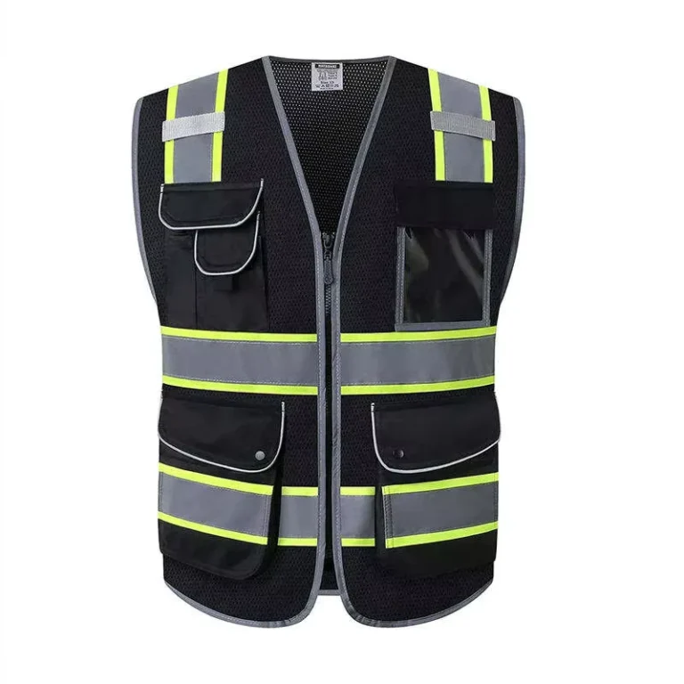 High-Visibility-Multi-Pocket-Reflective-Safety-Jacket-Work-Vest-Hi-Vis-Safety-Wear-with-Reflective-Strips-for-Road-Workers