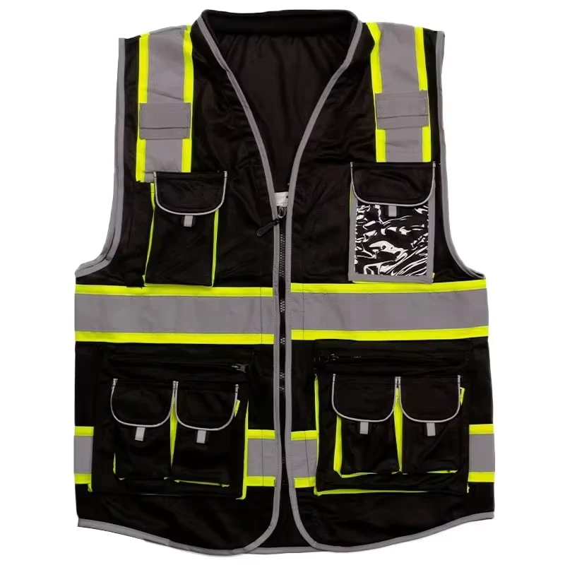 High Visibility Multi-Pocket Reflective Safety Jacket for Roadway Workers