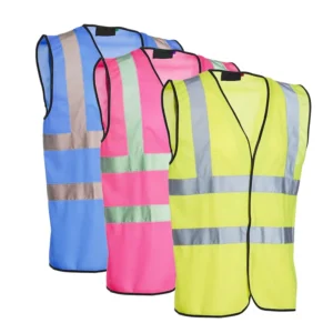 High Visibility Pink Reflective Work Vest Jacket Polyester Breathable Custom Warehouse Vest Construction Safety Vest