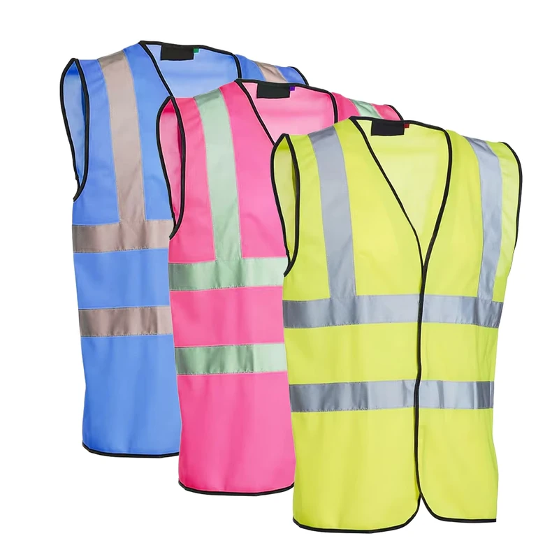 High Visibility Pink Reflective Work Vest Jacket Polyester Breathable Custom Warehouse Vest Construction Safety Vest