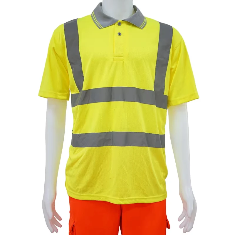 High Visibility Polo Shirt Reflective Safety t Shirt