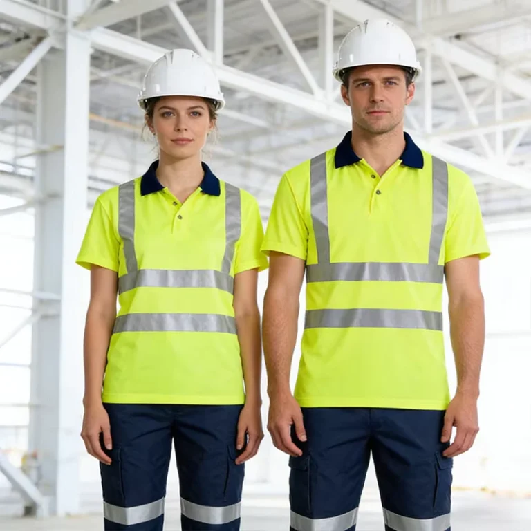 High-Visibility-Polyester-Hi-Vis-Polo-Shirts-Fluorescent-Construction-Reflective-Safety-T-Shirt-Workwear-Roadway-Night-Clothing