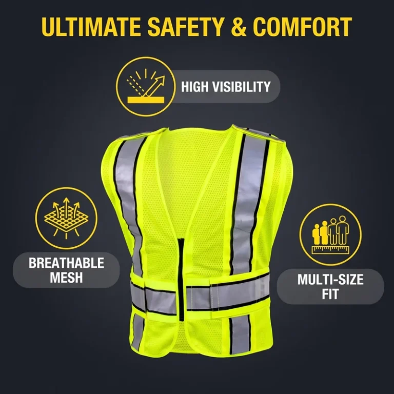 High-Visibility-Polyester-Mesh-Breathable-Engineer-Reflective-Safety-Vest