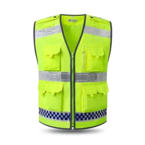 High Visibility Polyester Reflective Safety Vest for Construction and Roadway Work