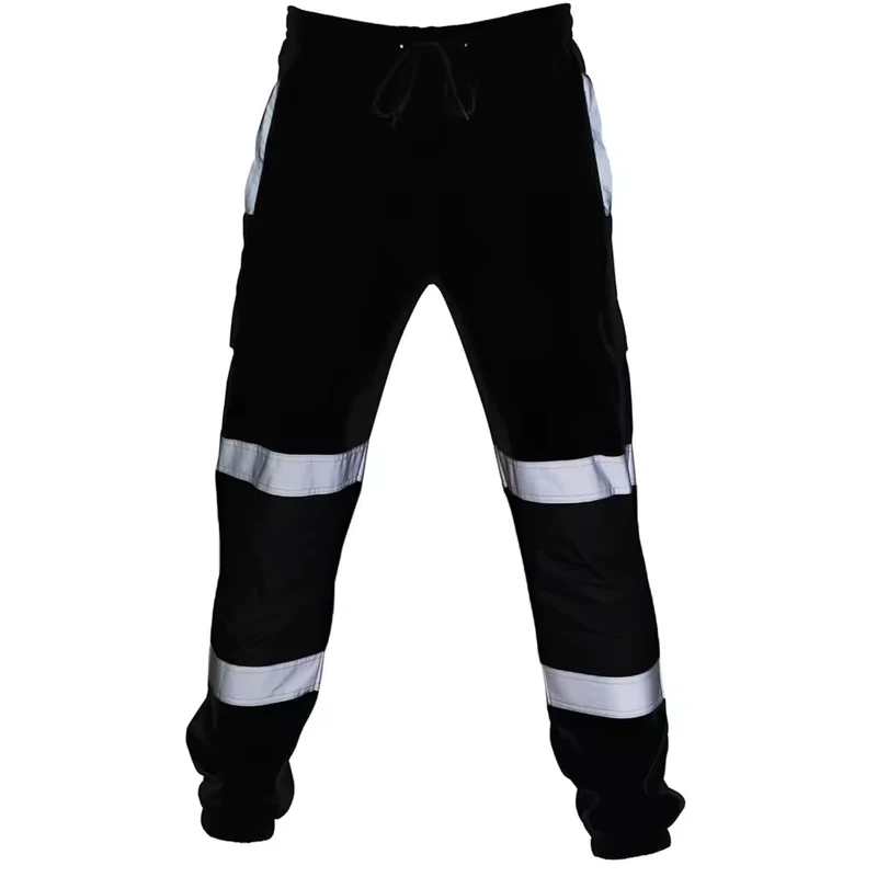 High Visibility Polyester Work Pants Unisex Custom Construction Pants Reflective Tape Waterproof Safety Work Pants