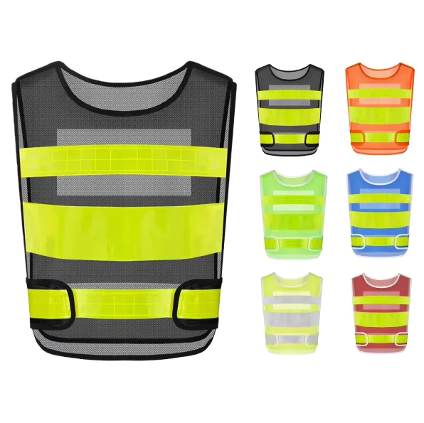 High Visibility Reflective Cloth Adjustable Size Customized Logo Vest