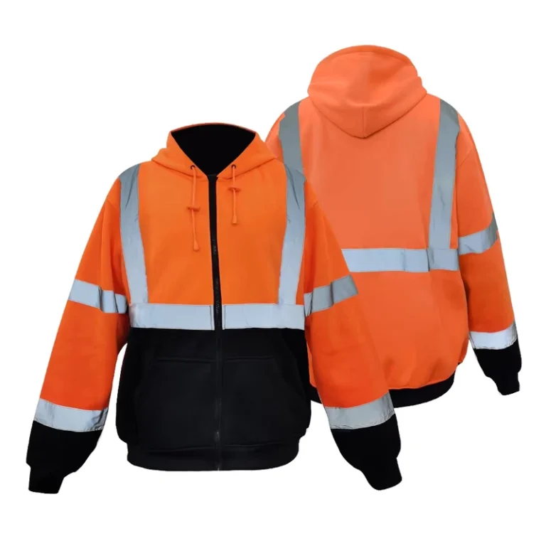 High-Visibility-Reflective-Construction-Work-Shirts-Long-Sleeve-Safety-Vest-in-Water-Proof-Polyester-Customizable-Logo