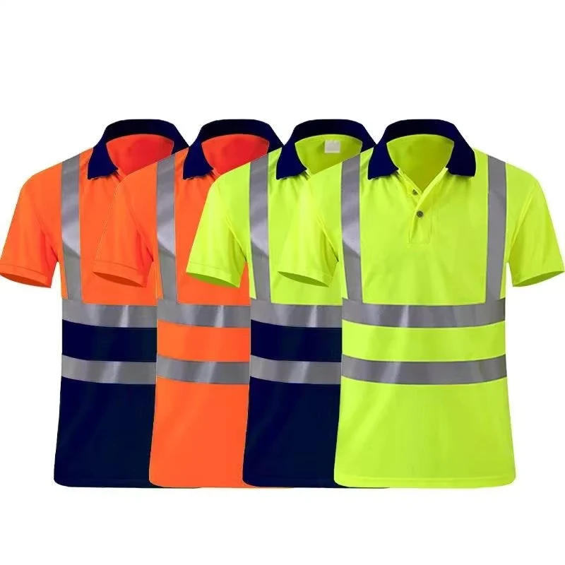 High Visibility Reflective Long Sleeve Work Shirt for Industrial Construction and Mining