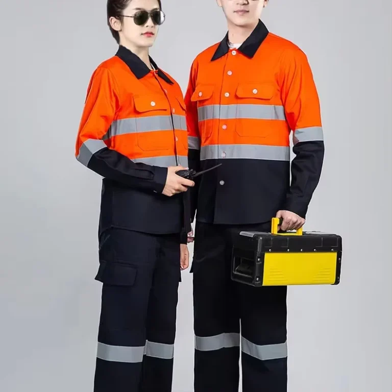 High-Visibility-Reflective-Mining-and-Construction-Workwear-Suit-with-Trousers