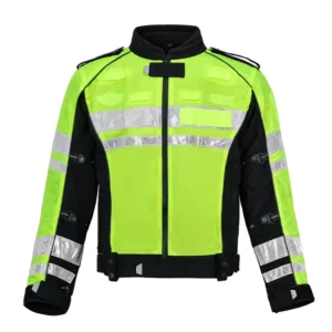 High Visibility Reflective Motorcycle Jacket Waterproof Warm Padded Liner Safety Coat for Traffic Duty Riding Custom Logo